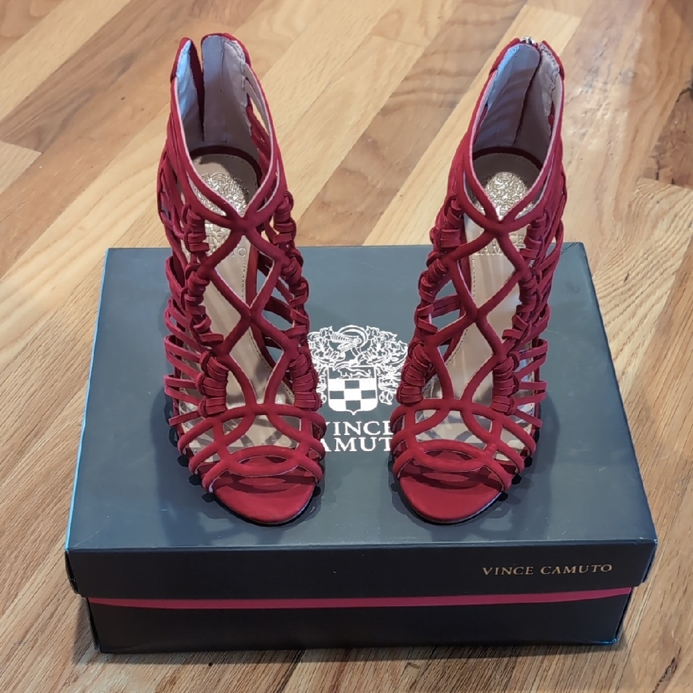 Vince Camuto Crimson Strappy Heels